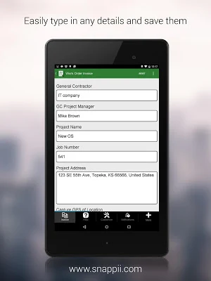 Work Order Invoice Screenshot 1