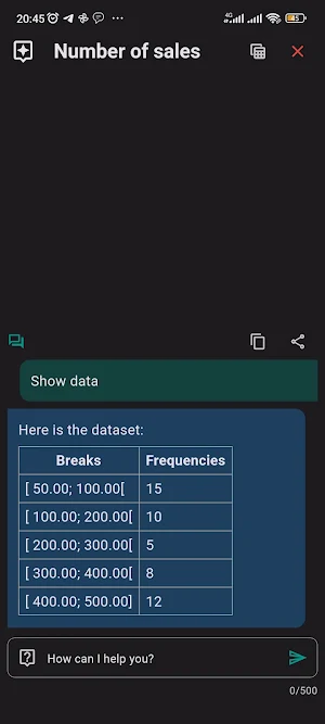 Statistics: Screenshot 1
