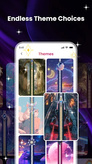 Zipper Lock Screen & Themes Screenshot 1