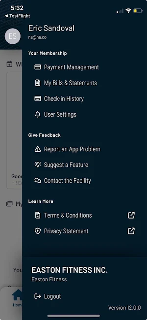 EASTON FITNESS INC. Screenshot 2