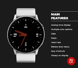 Black Style Pro Watch Face Screenshot 1