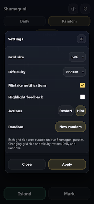 Shumaguni - Islands Puzzle Screenshot 1