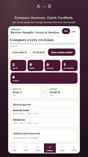 Wedding Seating Chart: Compare Screenshot 1