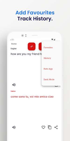 Italian-English Translator App Screenshot 2
