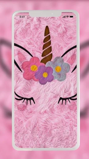Unicorn Glitter Girl Wallpaper Screenshot 1
