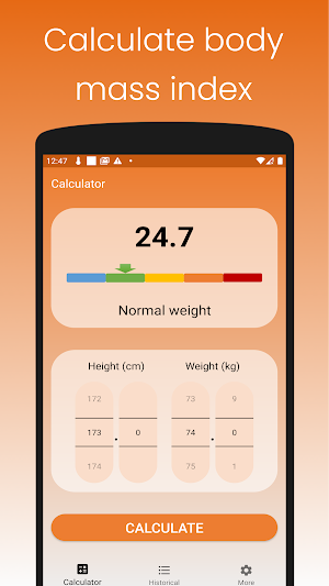 Health Calculator - Body Mass Index Screenshot 0