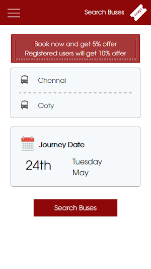YBM Travels - Bus Tickets Screenshot 0