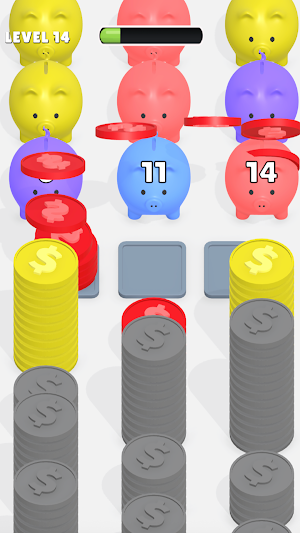 Fill the Piggy Bank Puzzle Screenshot 0