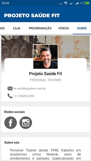 Projeto Saúde Fit Screenshot 3