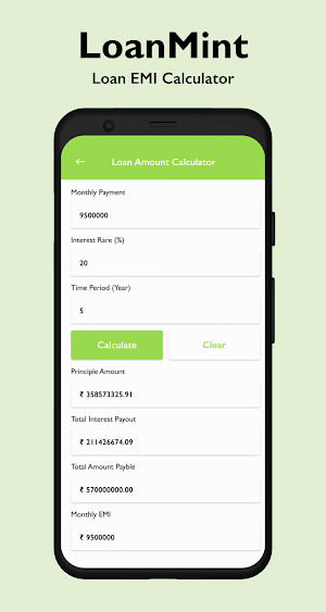 LoanMint - Loan EMI Calculator Screenshot 2
