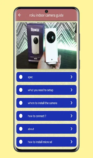 Roku indoor camera guide Screenshot 1