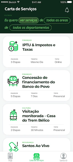 Guia de Serviços Santos Screenshot 1