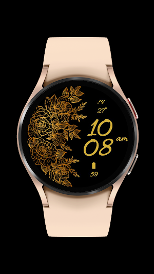 Golden Flower: Watch Face Screenshot 1