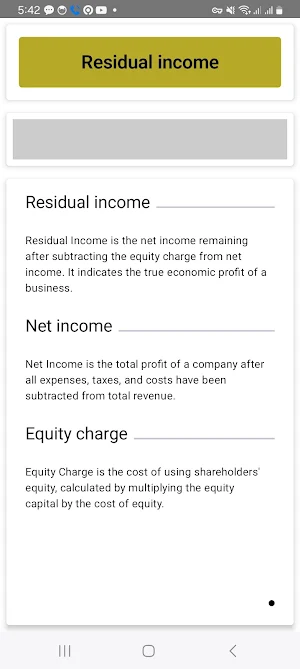 Residual Income Calculator Screenshot 3