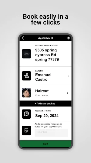 Elevate Barber Studio App Screenshot 2