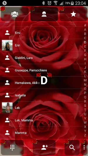 Theme for ExDialer Love Rose Screenshot 3