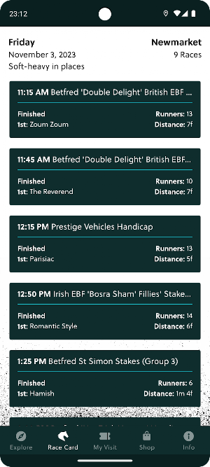 Newmarket Racecourses Screenshot 3