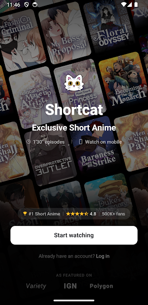 Shortcat - Stream Short Anime Screenshot 0