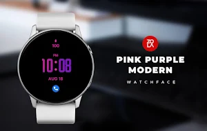 Pink Purple Modern Watch Face Screenshot 0