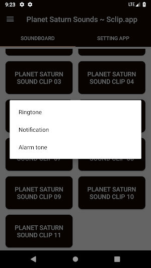 Planet Saturn Sound Collections ~ Sclip.app Screenshot 2
