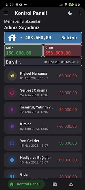 Gelir Gider Takip Screenshot 0