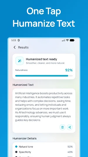 Detect AI: Paraphrase Tool Screenshot 3