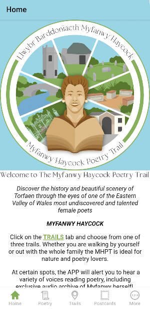 Myfanwy Haycock Poetry Trail Screenshot 1