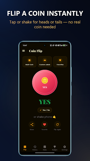 Coin Flip - Heads or Tails Screenshot 0