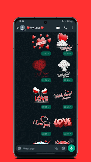 Love romantic stickers Screenshot 3