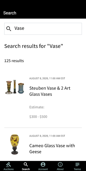 Fontaine's Auction Gallery Live Bidding Screenshot 2