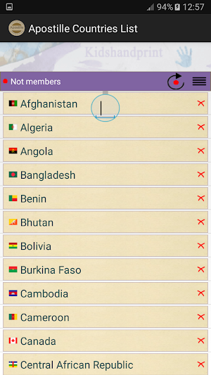 Apostille Countries List Screenshot 1