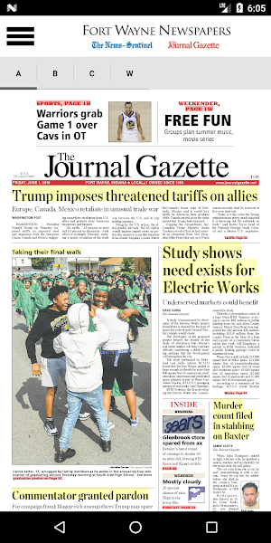 Journal Gazette, Fort Wayne Screenshot 1