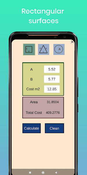 Square meters calculator - area calculator Screenshot 3