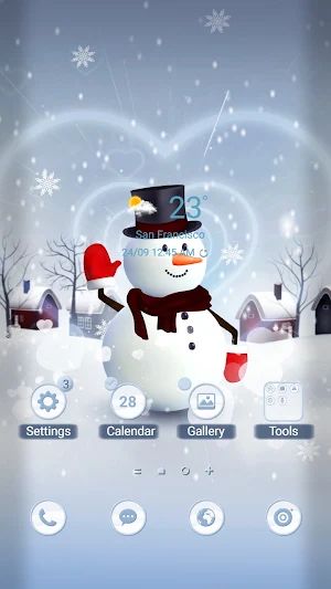 Greeting Snowman - Wallpaper Screenshot 0