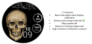 Skull Dark Watch Face Screenshot 2