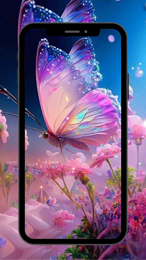 pink butterfly wallpaper Screenshot 2