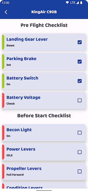 Flight Checklist Screenshot 2