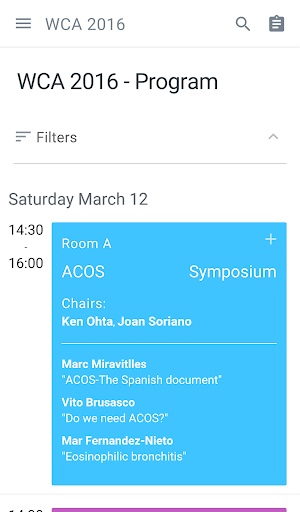 XXIII World Congress of Asthma Screenshot 1