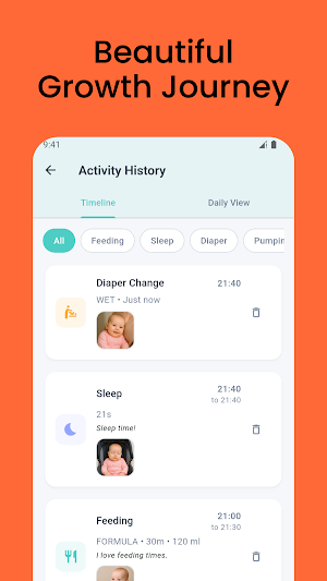 Baby Log Screenshot 2