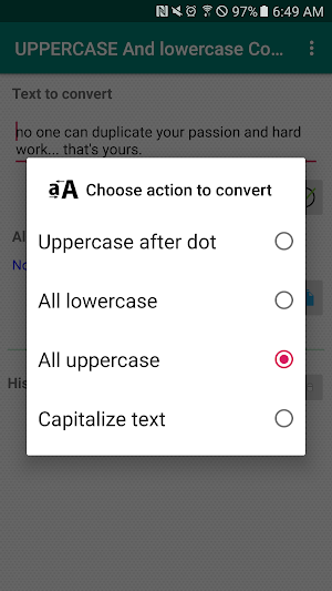 UPPERCASE And lowercase Converter Screenshot 1
