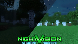 Night Vision Shader Mod MCPE Screenshot 2