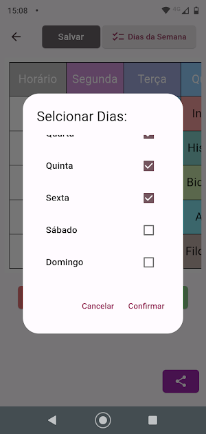 Horário das Aulas Pro Screenshot 1