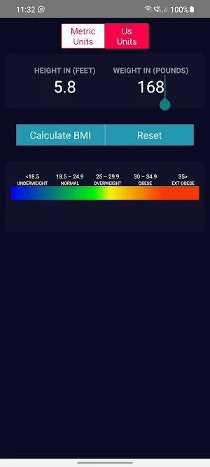 BMI Calculator Screenshot 3