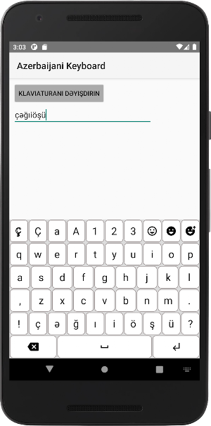 Azərbaycan klaviaturası Screenshot 0