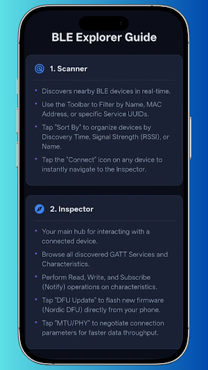BLE Explorer: Scanner & Debug Screenshot 3