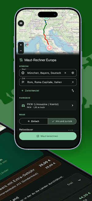 Maut Rechner Europa Screenshot 1