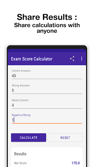 Exam Score Calculator Screenshot 3
