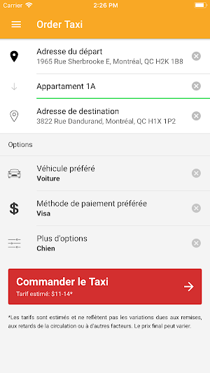 Taxi coop mtl Screenshot 1