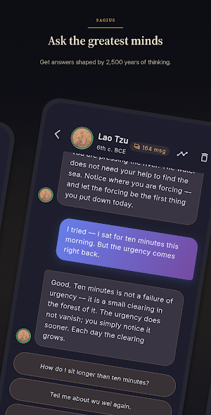 Sagius: Stoic Philosopher AI Screenshot 0