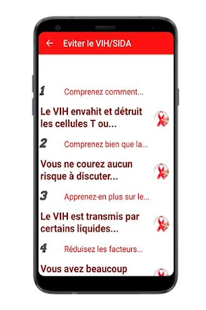 VIH/SIDA  & Comment eviter le Sida Screenshot 1